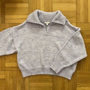 Light purple topshop collared sweater (petite)
